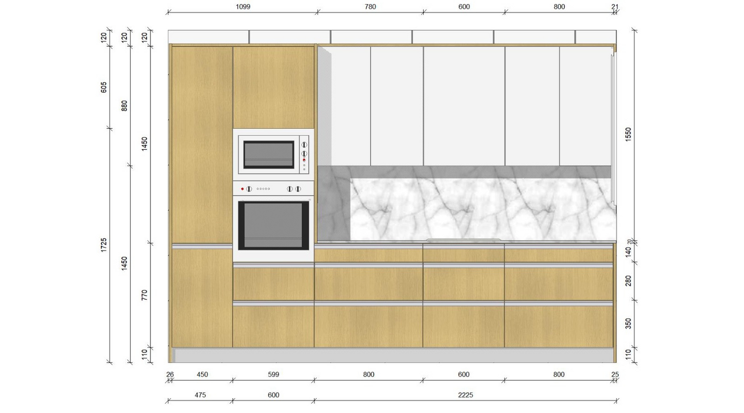 Diseños de planos de cocina online en 24/48h