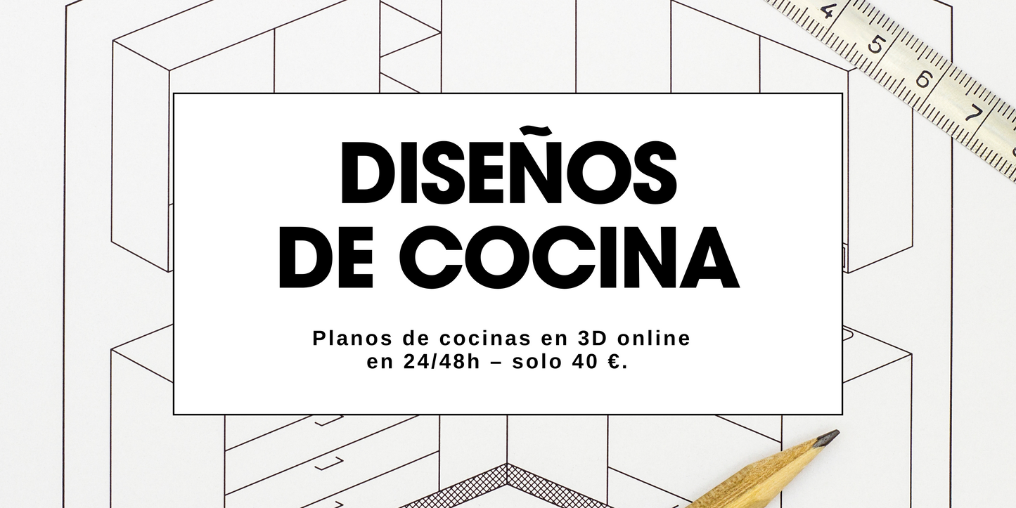 Diseños de planos de cocina online en 24/48h
